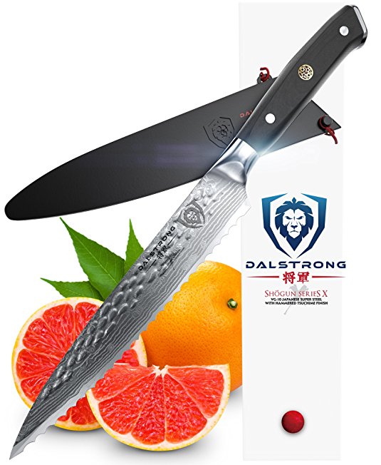 DALSTRONG Serrated Utility Knife - Shogun Series Petty - VG10 - 6" - Sheath