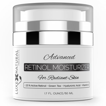 Retinol Moisturizer For Face - 1.7 Fl Ounce - Formulated With Jojoba Oil, Retinol, Hyaluronic Acid, & Tea Tree Oil