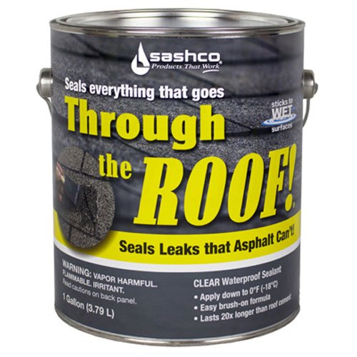 Sashco Through The Roof Sealant, Brush Grade, Low VOC, 1 Gallon Container, Clear (Pack of 1)