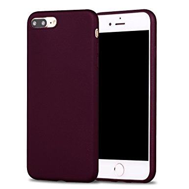 iPhone 7 Plus Case,X-level Guardlan Series Soft TPU Back Cover Phone Case for iPhone 7 Plus(2016) 5.5'' (Wine Red)