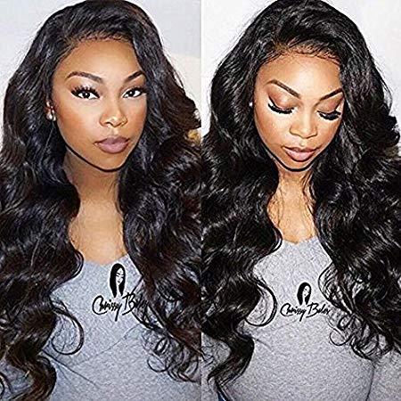 Glueless 150% Density Brazilian Hair Natural Wave 360 Lace Wig Human Hair Wig for Black Women (14inch,150%)