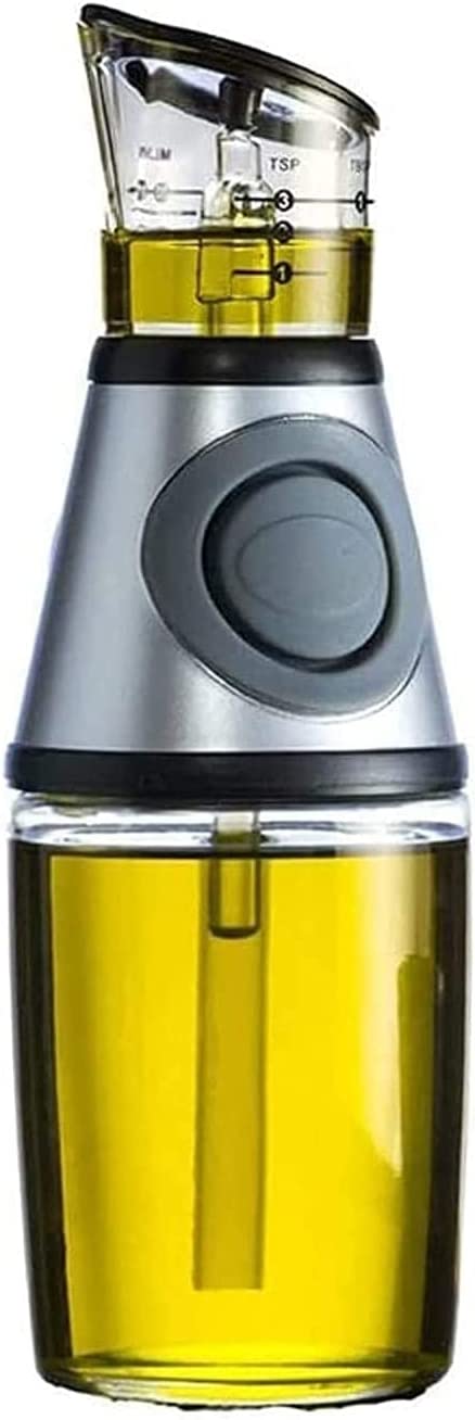 MAKA Olive Oil and Vinegar Dispenser Bottle, Marked Measurement Oil Infuser with Leak Free Spout, Olive Oil Pourer or Vinegar Dispenser Bottle for Kitchen, 17oz (17oz)