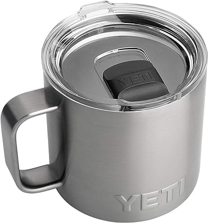 YETI Rambler 14 oz Mug, Vacuum Insulated, Stainless Steel with MagSlider Lid, Stainless