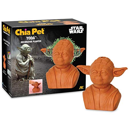 Chia Pet Star Wars Yoda with Seed Pack, Decorative Pottery Planter, Easy to Do and Fun to Grow, Novelty Gift, Perfect for Any Occasion
