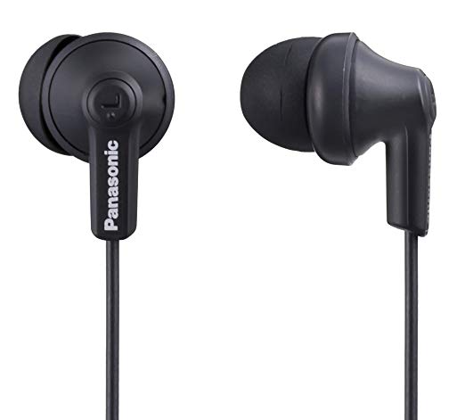 Panasonic Earbud Headphone, Matte Black (RPHJE120PKA)