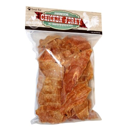 #1 Premium Chicken Jerky Dog Treats - Made in USA Only - No Fillers, Additives or Preservatives - One Ingredient: USDA Grade A Chicken - Great For Training/Bribing Your Pet - 100% Empty Bag Satisfaction Guarantee