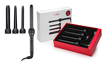 HSI PROFESSIONAL CURLING IRON SET. 4 BARREL SIZES 3/4",1",1.5" AND 3/4-1" DUAL VOLTAGE 110-220V PROFESSIONAL SALON MODEL. FREE GLOVE INCLUDED WITH CURLING WAND.