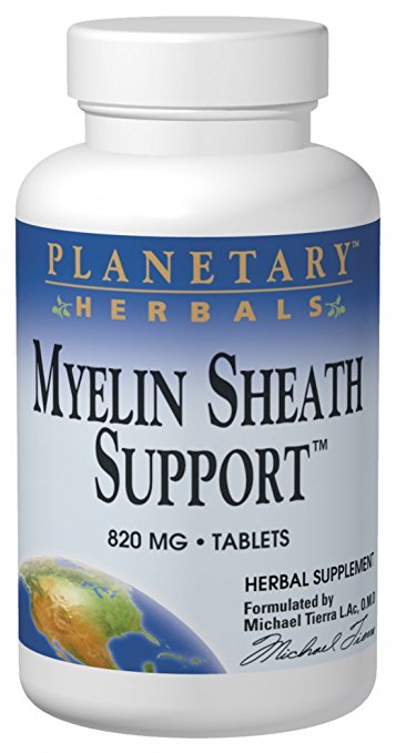 Planetary Herbals Myelin Sheath Support 820 mg, Herbal-Nutrient Nervous System Support, 180 Tablets