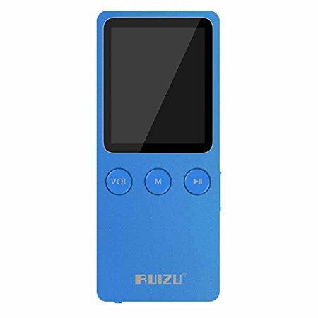RUIZU X08 New 2017 Arrive 8GB Speaker MP3 Music Player With 1.8 Inch Screen Can Play 120 hours,FM,E-Book,Clock,Data Voice Recorder(Blue)