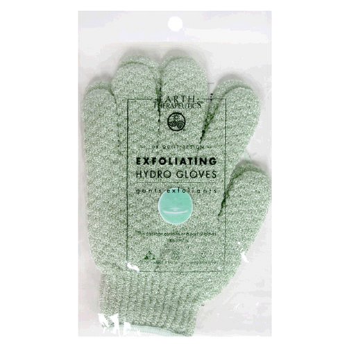 Earth Therapeutics Hydro Exfoliating Gloves, Jade, 1 pair