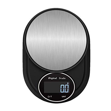 JinJin Smart Weigh Digital Pro Pocket Scale with Back-Lit LCD Display, Tare, Hold and PCS Features g, lb'oz, fl'oz (black)