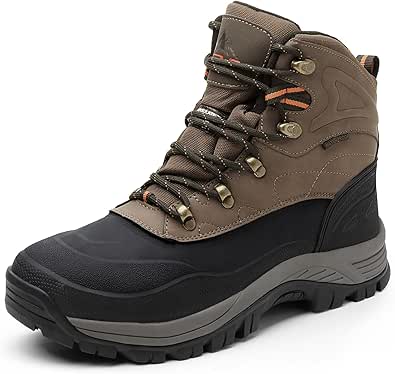 NORTIV 8 Men's Insulated Waterproof Construction Hiking Winter Snow Boots