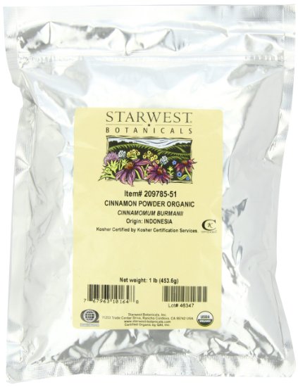 Starwest Botanicals Organic Cinnamon Powder 1 Pound Pack of 3