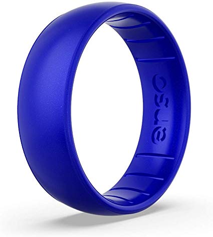 Enso Rings Classic Birthstone Silicone Ring | Made in The USA | Lifetime Quality Guarantee | Comfortable, Breathable, and Safe (Sapphire, 10)