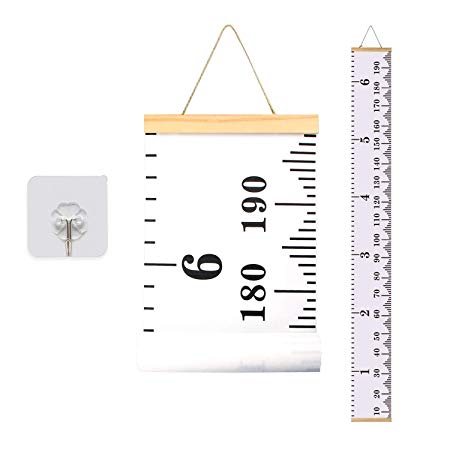 MIBOTE Height Growth Chart for Kids – Portable Foldable Writable Hanging Wall Height Chart for Kids, Toddlers, and Babies