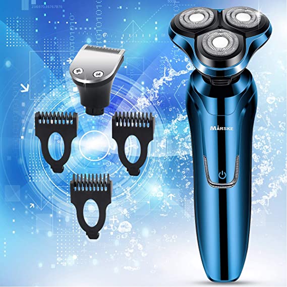 Vifycim Electric Shavers for Mens,Electric Razor Dry Wet Waterproof Mens Rotary Facial Shaver, Portable Face Shaver Cordless Travel USB Rechargeable Rotary Shaver with Hair Clipper for Husband Dad