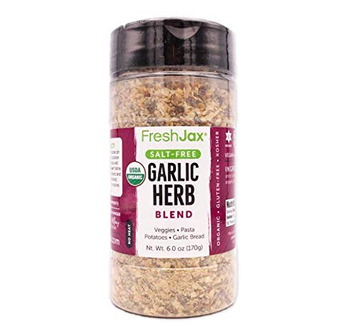 FreshJax Premium Gourmet Organic Spice Blends (Garlic Herb: Organic Salt-Free Herb Blend)