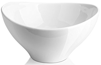 DOWAN 1.4-Quart Porcelain Serving/Mixing Bowls, Set of 4, White