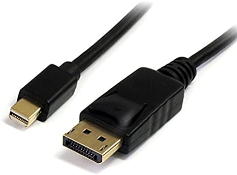 StarTech.com 3 ft Mini DisplayPort to DisplayPort 1.2 Adapter Cable M/M - DisplayPort 4k with HBR2 support - 3 feet Mini DP to DP Cable (MDP2DPMM3),Black