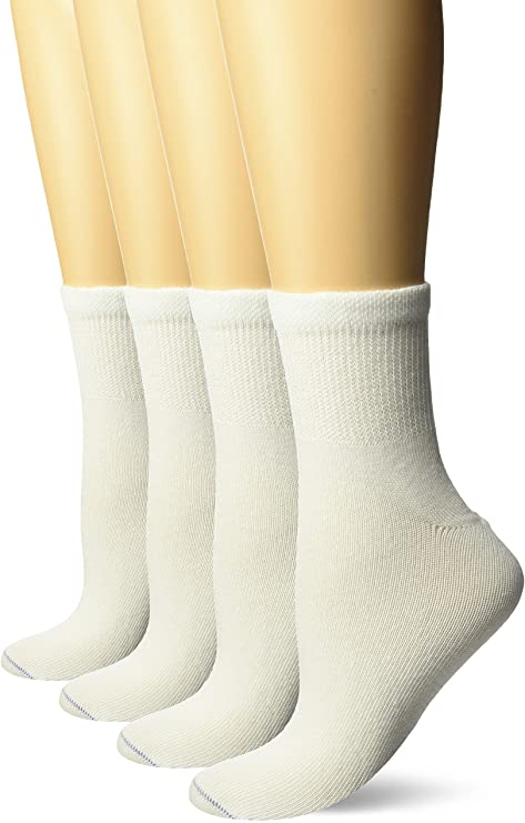 Dr. Scholl's womens Diabetes and Circulatory Ankle Socks 4 Pair Casual Sock