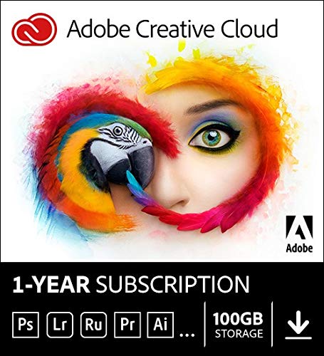 Adobe Creative Cloud |Entire collection of Adobe creative tools plus 100GB storage | 12-month Subscription with auto-renewal, billed monthly, PC/Mac