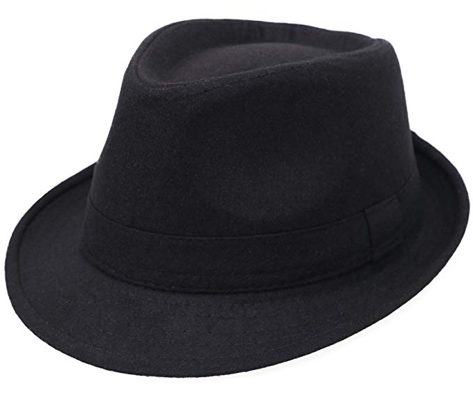 AbbyLexi Classic Wool Blend Structured Dapper Fedora Hat