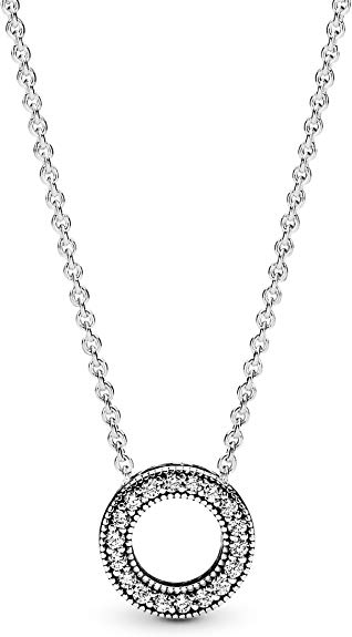 Pandora Jewelry - Spinning Hearts of Pandora Pendant in Sterling Silver with Clear Cubic Zirconia, 23.6 IN / 60 CM