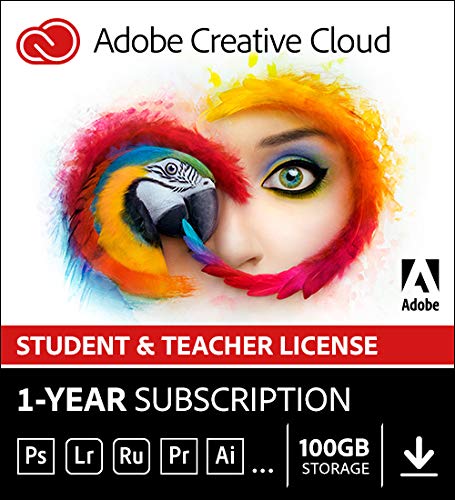 Adobe Creative Cloud Student and Teacher Edition Prepaid Membership 12 Month (Download) - Validation Required