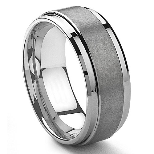 9MM Tungsten Metal Men's Wedding Band Ring in Comfort Fit and Matte Finish Size 7-13.5