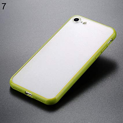 EUNOMIA Candy Color Soft Frame Clear Hard Back Ultra Thin Slim Phone Case Cover For Apple - Green For Apple iPhone 6/ 6S