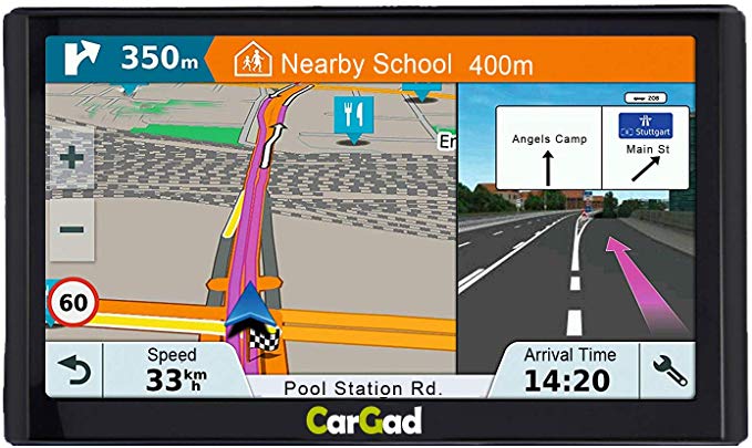 GPS Navigation (7 inch/8GB) Vehicle GPS Navigation System with Built-in Lifetime Maps,FM Car Navigation and Spoken Turn-by-Turn Directions (Black)