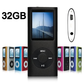 G.G.Martinsen 32 GB Black Portable MP3/MP4 Player with Multi-lingual OS , Multi-Functional MP3 Player / MP4 Player with Mini USB Port, Voice Recorder , Media Player , E-book reader