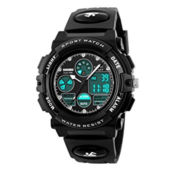 LIGE Multi Function Boys Girls Analog Digital Wristwatch LED Quartz Water Resistant Electronic Sport Watch For Kids ¡­