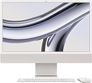 Apple 2023 iMac All-in-One Desktop Computer with M3 chip: 24-inch Retina Display, 8-core CPU, 8-core GPU, 16GB Unified Memory, 512GB SSD Storage, Silver (Z19500023)