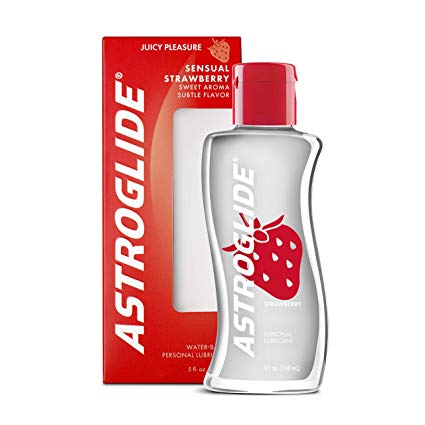 Astroglide Strawberry Liquid, Water Based Personal Lubricant, 5 oz.