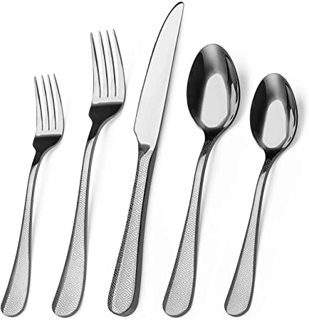 SHARECOOK Silverware Set, Stainless Steel Flatware Set,Kitchen Utensil Set,Tableware Cutlery Set for Home and Restaurant, Dishwasher Safe