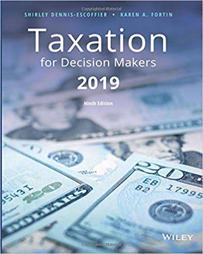 Taxation for Decision Makers 2019, 9th Edition