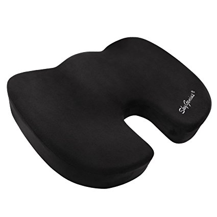 Orthopedic Memory Foam Car Seat Cushion For Office Desk Chair Wheelchair Auto Truck, Ergonomic Coccyx Tailbone Sciatica Seat Cushion Pillow For Back Hip Pain Relief