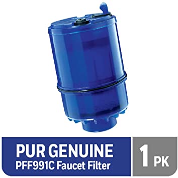 PUR PFF991C Lead Removal Faucet Mount Replacement Filter, Certified by NSF International & Water Quality Association (WQA) to Remove 99% Lead, Blue