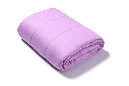 Gsleeper Weighted Blanket (Purple, 48"x72" Twin Size 15LB),Relieve Anxiety Blanket,Latest Technology,Get The Best Sleep Quality