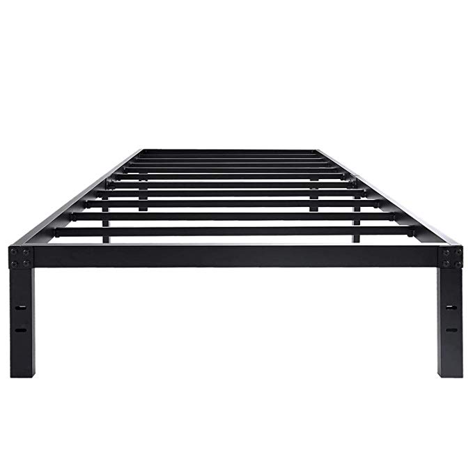 45Min 14 Inch Platform Bed Frame/Easy Assembly Mattress Foundation/Heavy Duty Steel Slat/Noise Free/No Box Spring Needed, King/Queen/Full/Twin (Twin)