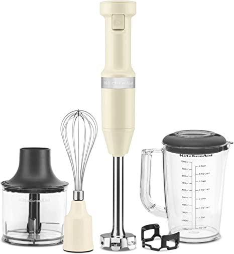 KitchenAid Hand Blender with Accessories - Almond Cream