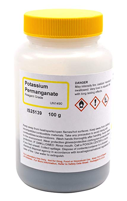 Potassium Permanganate Reagent, 100g - The Curated Chemical Collection