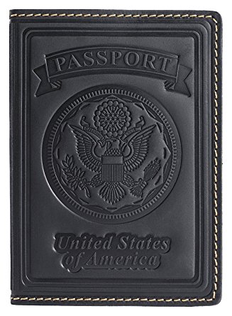Villini 100% Leather US Passport Holder Cover Case For Men Women In 9 Colors