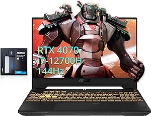 ASUS TUF F15 15.6" FHD Gaming Laptop, Intel Core i7-12700H, NVIDIA GeForce RTX 4070, 64GB RAM, 4TB SSD, RGB Backlit Keyboard, 720P HD Camera, Wi-Fi 6, Gray, Win 11 Pro, 128GB Hotface Extension Set