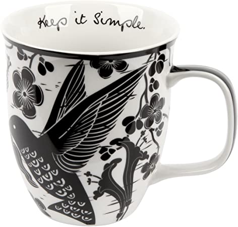 Karma Gifts Black and White Mug, 1 EA, Hummingbird