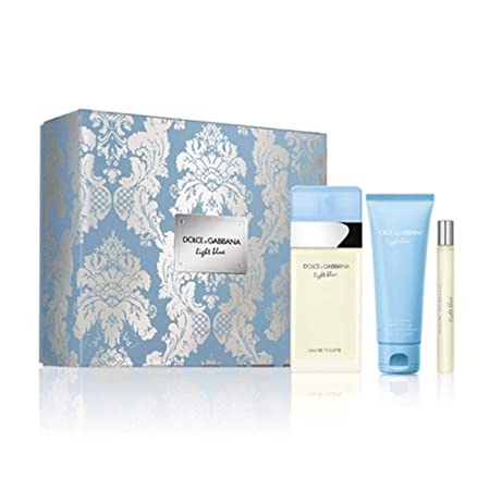 Dolce And Gabbana Light Blue 3 Pc Set (W) Edt Sp 3.4, B/C 2.5, Sp 0.33 Oz