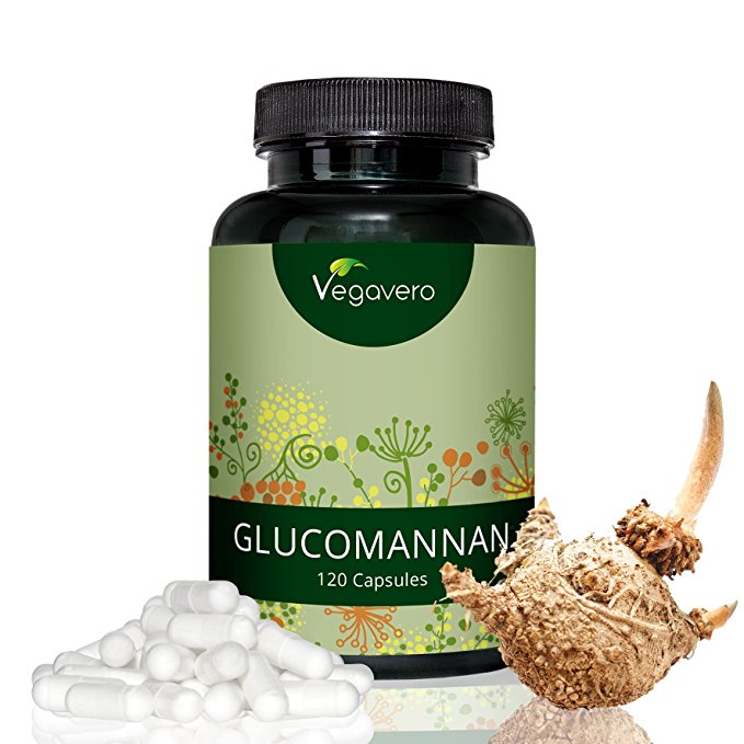 Glucomannan | 3000 mg per Daily Dose, 120 Capsules | Konjac Root Fibre | Soluble Fibre Similar to Psyllium Husk | Aid digestion | Vegan & Vegetarian by Vegavero