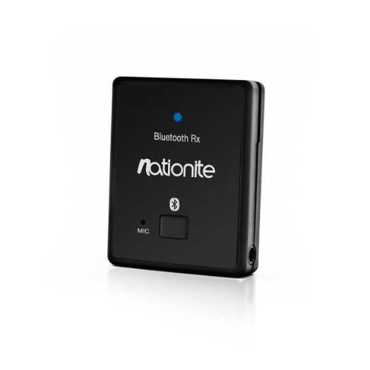 Nationite RX41 Portable Bluetooth Audio Receiver wBuilt-in Battery - Stream From Your iPhone or Other Bluetooth Device To Your Old Stereo System