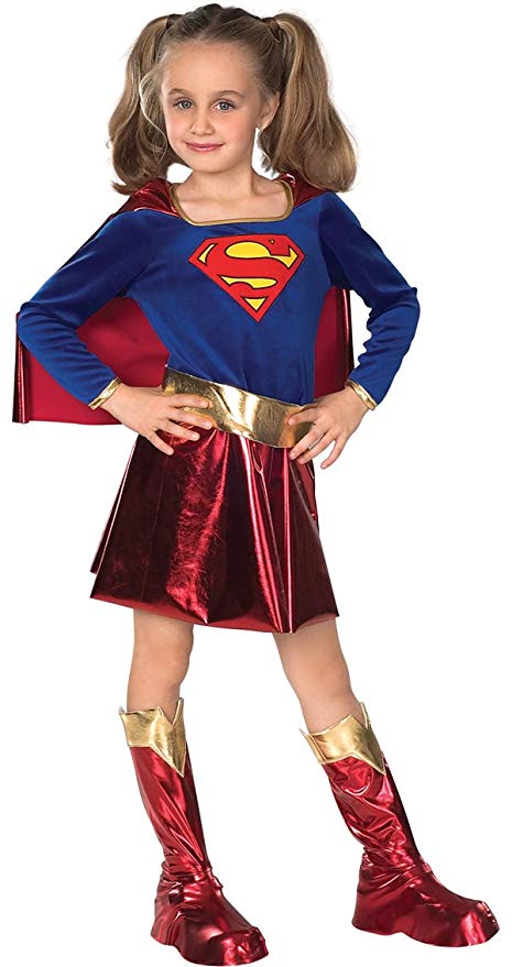 Rubie's Official Supergirl Kids Fancy Dress Girl's Superhero Childrens Costume Outfit